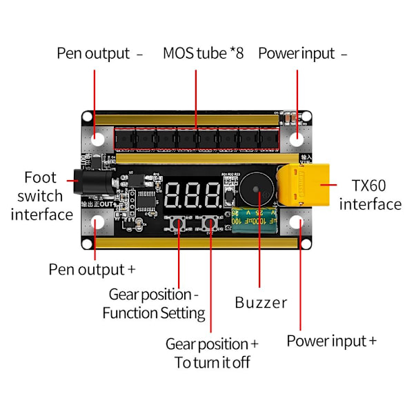 Spot Welder Diy Kit Control Board UDEN SKAL UDEN SKAL without Shell