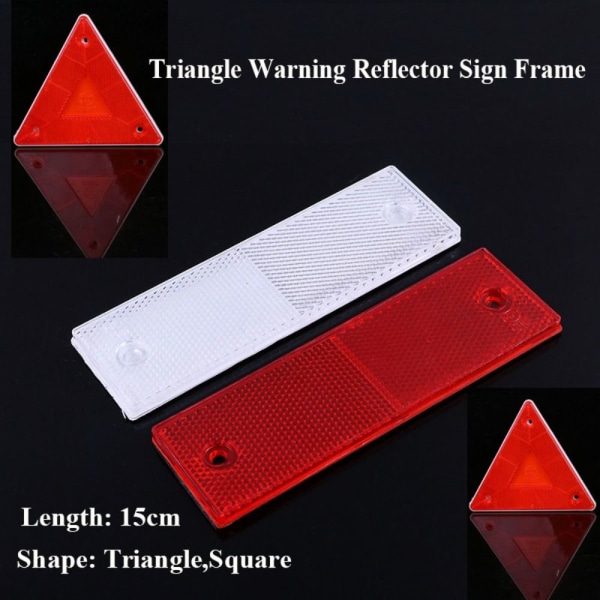 Kolmion varoitusheijastinkylttikehys PUNAINEN TRIANGLE TRIANGLE Red Triangle-Triangle