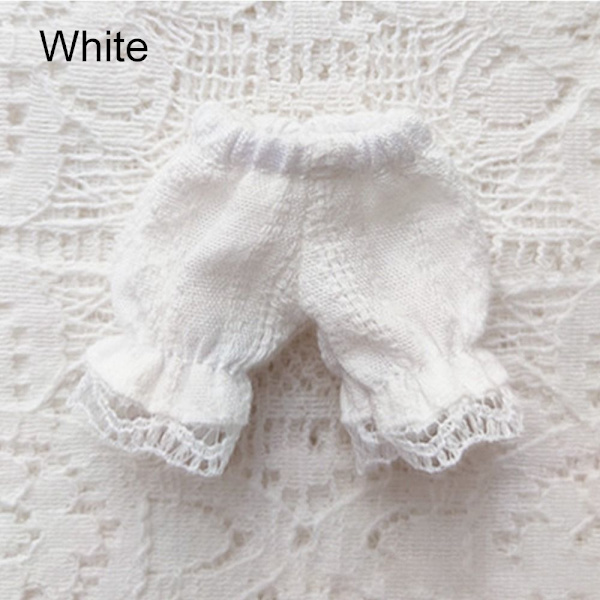 Dockor Bomullsshorts Docka Lyktbyxor VIT White
