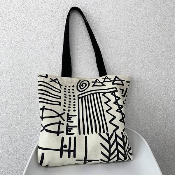 Kvinders taske med stor kapacitet Cute Style Canvas Tote Bag C C C
