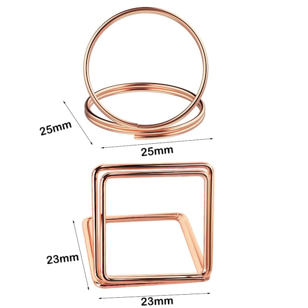 Bordnummer Holder Plasseringskort ROSEGULL RUND RUND rose gold Round-Round