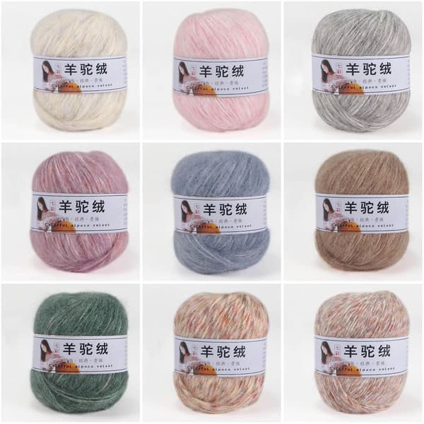 Alpacka Mohair Garn Bomullsgarn 3 3 3