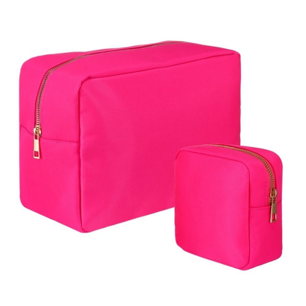 Preppy Makeup Bags Stuff Pouch HOT PINK hot pink