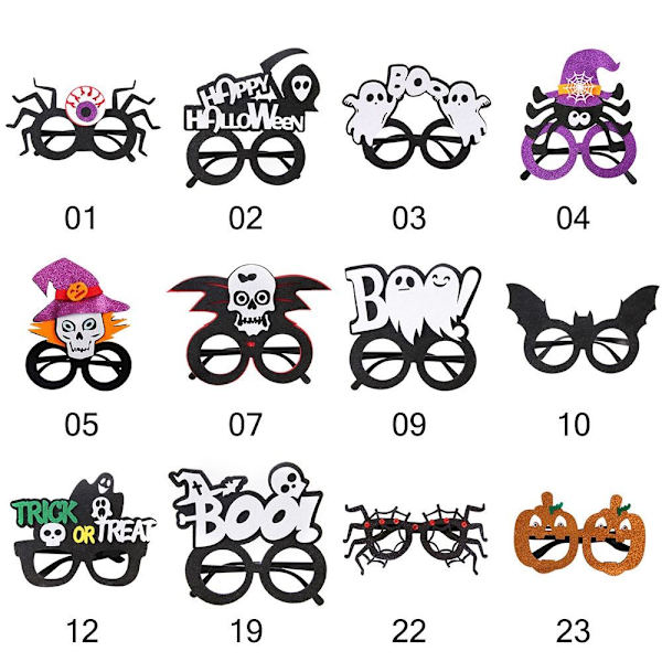 Halloween-briller Halloween-festrekvisita SETT 3 SETT 3 Set 3