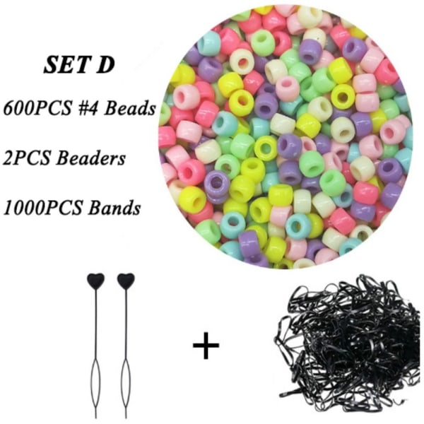 Quick Beader -hiushelmisetti SET D SET SET SET D