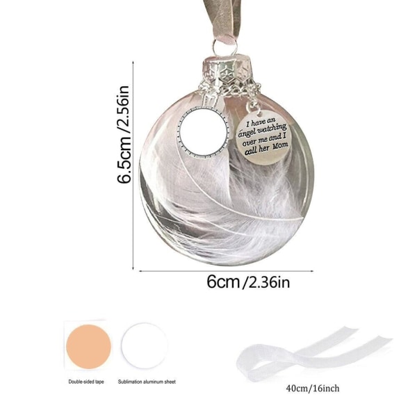 Angel Feather Ball Transparent Ball Pendant BRODER BROR brother