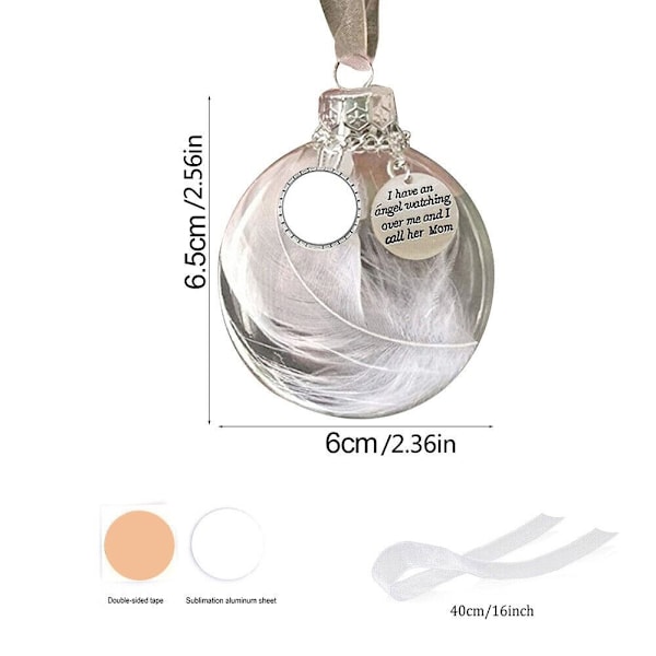 Angel Feather Ball Transparent Ball Pendant DAD DAD dad