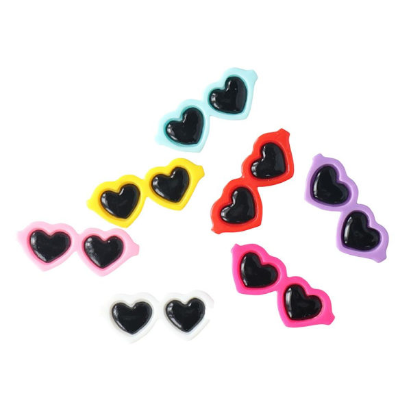 80 kpl Aurinkolasit Helmet Flatback Charm Sarjakuva aurinkolasit napit