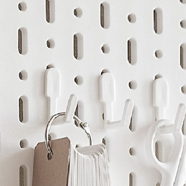 20 Stk Hyldepind Krog Pegboardholdere SORT Black