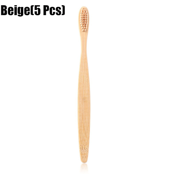 Bambu tandborste tandborste BEIGE (5 st) Beige(5 PCS)