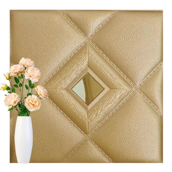 2 kpl Itseliimautuva seinätarra 3D-taustakuva GOLD DESIGN A Gold Design A-Design A