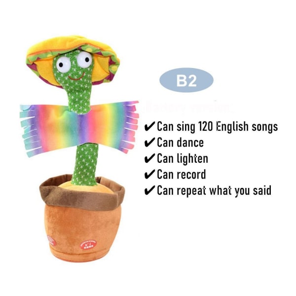 Dancing Cactus Toy Songs pehmolelu 4 4 4