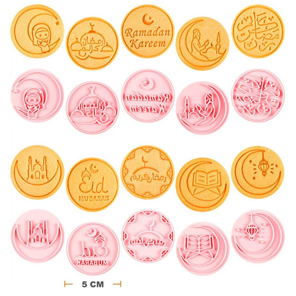10 stk/sæt Eid Mubarak Kikseform Ramadan Mubarak Cookie Cutter