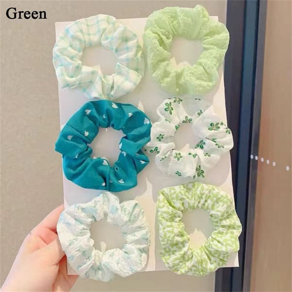 6 stk/sett Hårbånd Hårbånd GRØNN green