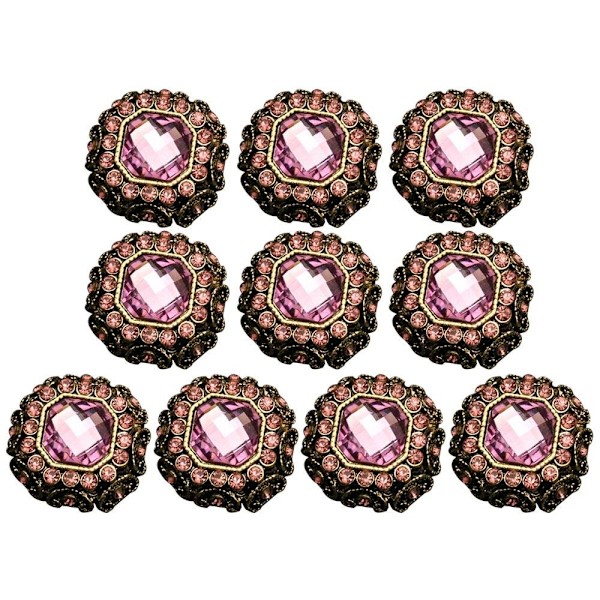 10st Rhinestone Knappar Pearl Hårnålar LILA Purple
