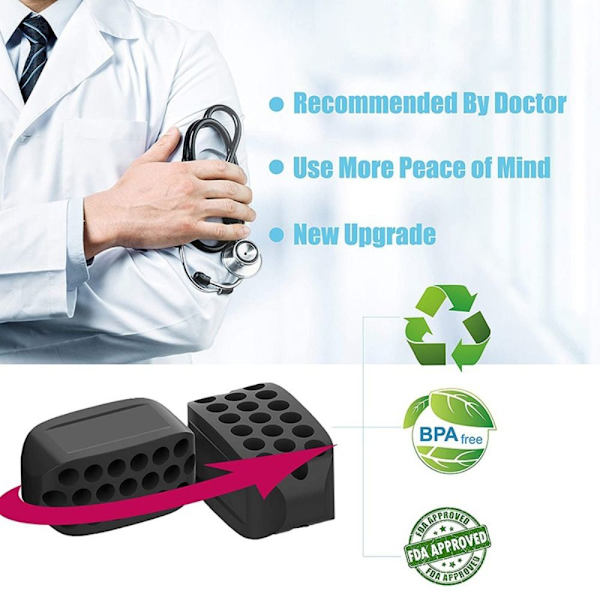 2stk Jaw Exerciser Jaw Line Exerciser SORT 60LBS Black 60lbs