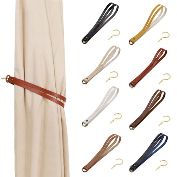 Gardinholder Rope Læder Tiebacks SORT black