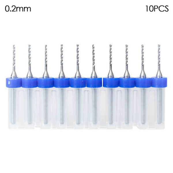 10 kpl kiinteää volframikarbidiporanterää 0,2 mm 0.2mm