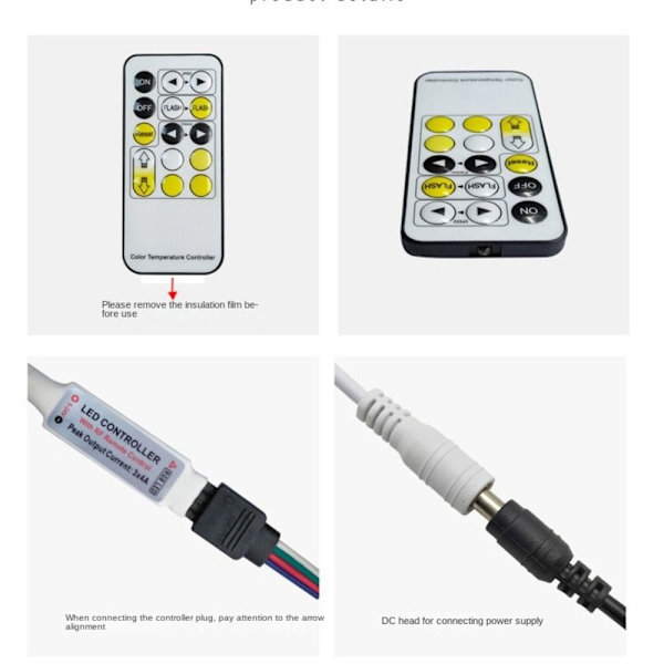 LED Light Dimmer LED Strip Controller Ljusstyrka dimmer