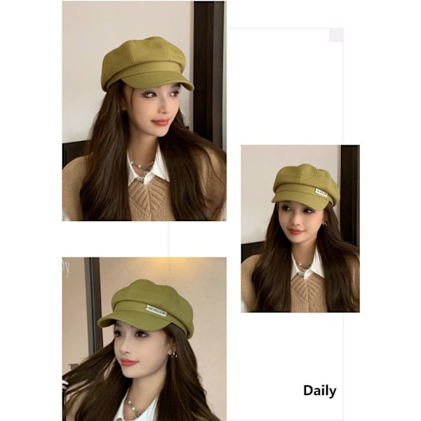 Vinter Baretter Octagon Hat HVID White