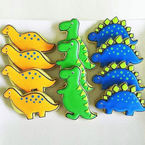 6 stk Dinosaur Cookie Cutters Metal Cookie Form 6 STK 6 STK 6pcs