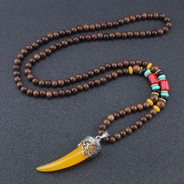 Nepal Kaulakoru Ox Horn Riipus KAHVI Coffee