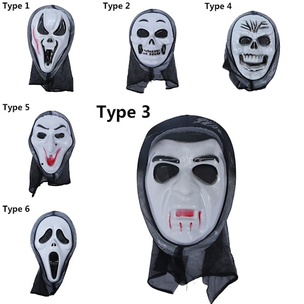 Halloween Ghost Mask För Festdekoration