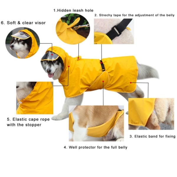 Koiran sadetakki Koiran sadetakki XL 5-7,5KG XL 5-7,5KG XL 5-7.5kg