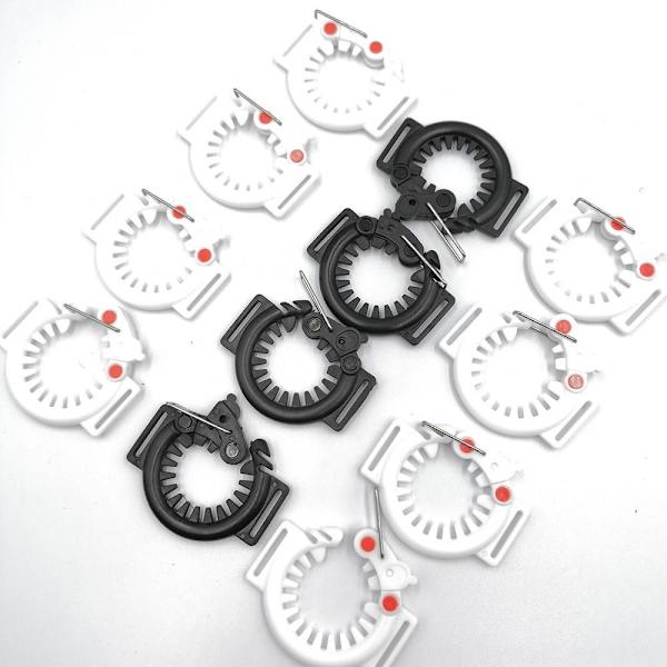 10 stk Sports Kedel Spænde Udendørs Karabinhage SORT 2,5 CMSQUARE Black 2.5cmSquare-Square
