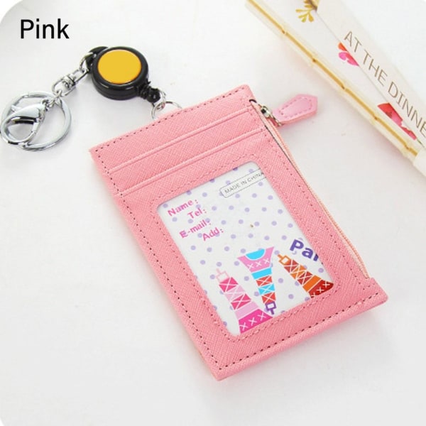 ID-kort Clip Badge Hållare ROSA pink
