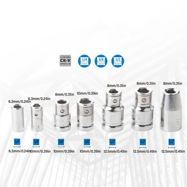 Spärrhylsa Adapter Hylsa Hexbitsadapter 1/2-8MM02 02 1/2-8mm02
