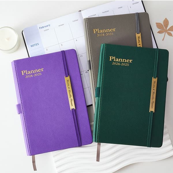 Tidsplan Bok Agendabok BRUN Brown