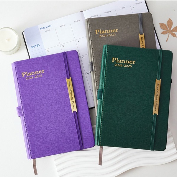 Tidsplan Bok Agendabok LILLA Purple