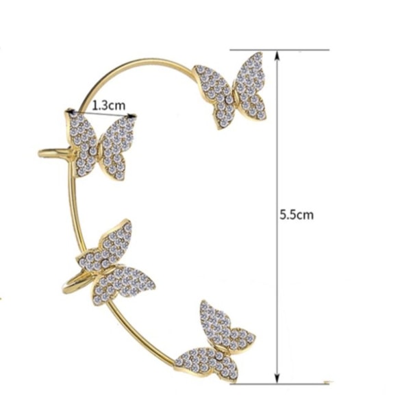 Butterfly Clip Korvakorut Clip Korvakorut GOLD TYPE D TYYPPI D gold Type D-Type D