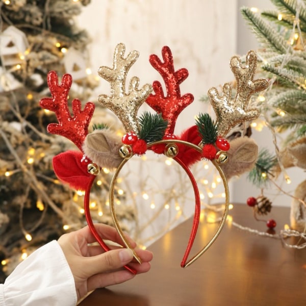2 stk Julepannebånd Xmas Hodeplagg RØD TYPE A TYPE A Red Type A-Type A