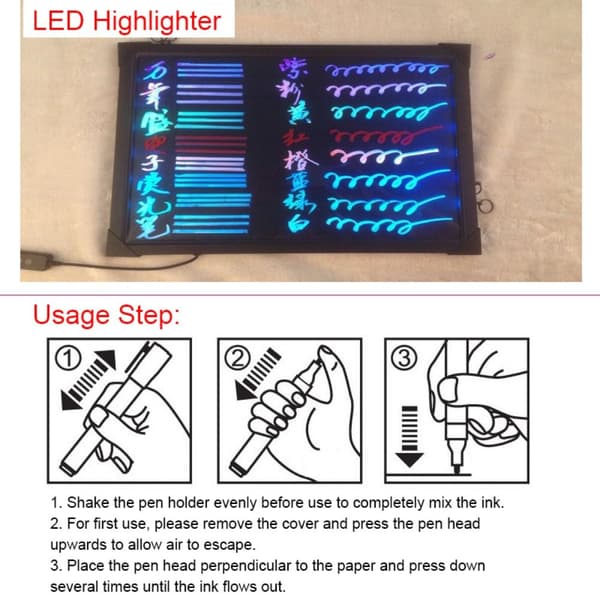 5 kpl Queen Bee Marker Pen LED Highlighter LIGHT GREEN LIGHT Light Green