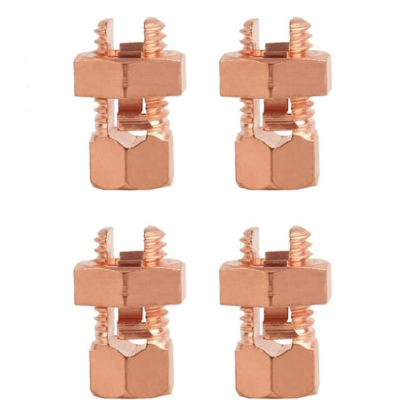 4 Stk Split Bolt Connector Kobber