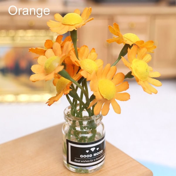 Dukkehus Møbler Mini Grønn Plant ORANSJE Orange