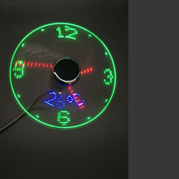 USB Vifte Mini Vifte LED Klokke