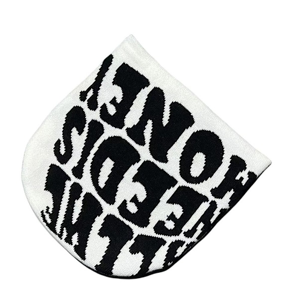 Knitting Cap Hat Pipo Bonnet PUNAINEN&VALKOINEN red&white