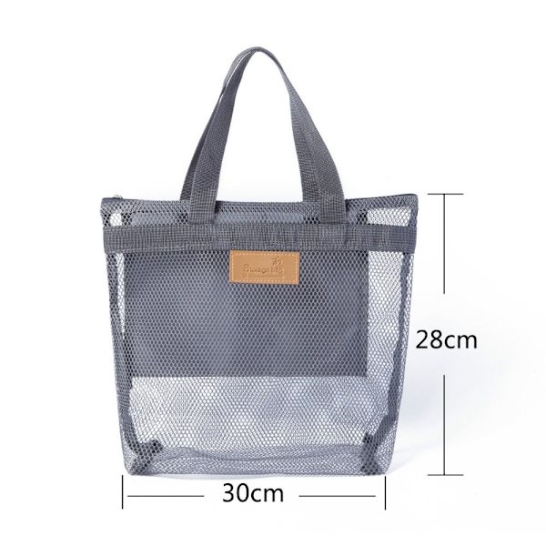 Strandtaske Stor Håndtaske GRÅ grey