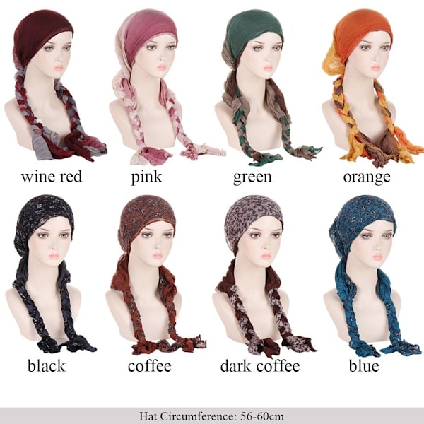 Turban Hat Hodeskjerf MØRK KAFFE dark coffee
