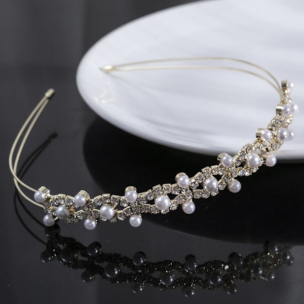 Rhinestone-hårbøjle Brudehårtilbehør SILVER4 SILVER4 silver4