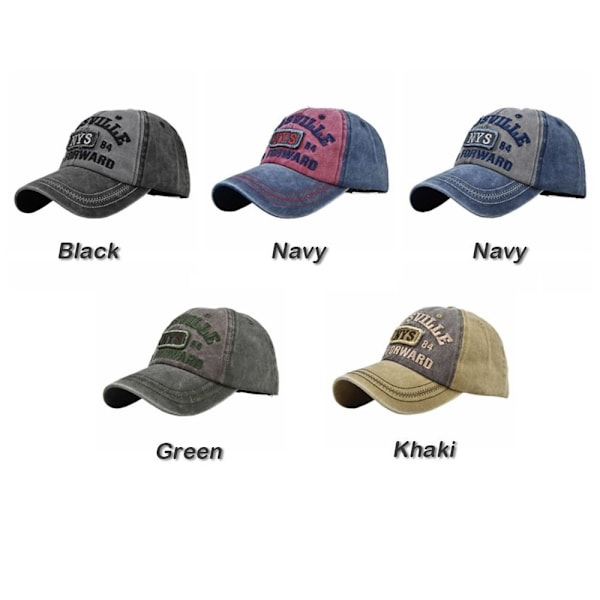 Brev Broderi Baseball Kepsar Nödställda bleka hattar khaki&coffee