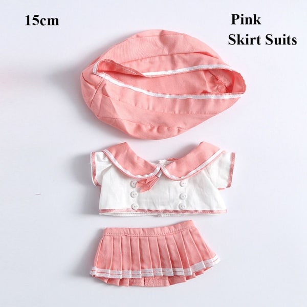 Dukkeklær Dukkekjoler ROSA 15CMSKJØRT DRAKT SJØRTDRAKT Pink 15cmSkirt Suits-Skirt Suits