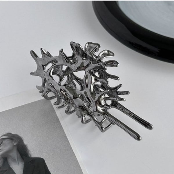 Färgglada Alien Metal Conch Hair Claws Harajuku Headwear SILVER silver A-A