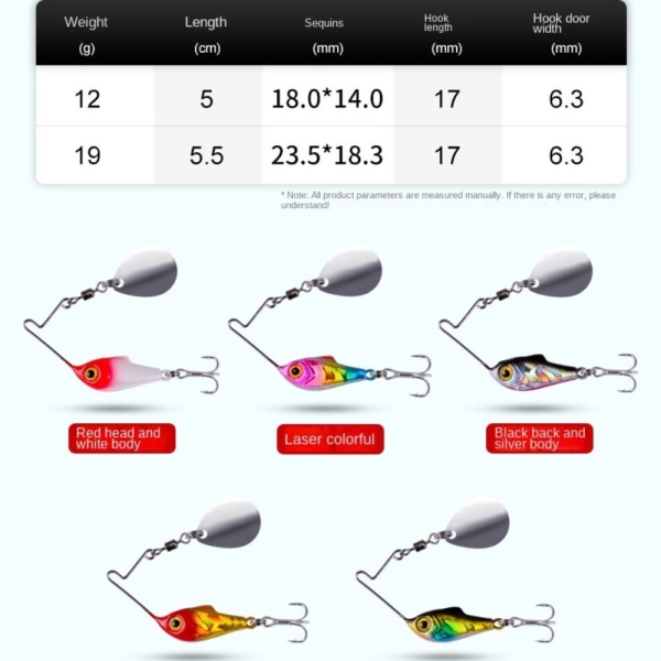 Metall fiskebete VIB Lure 12GD D 12gD