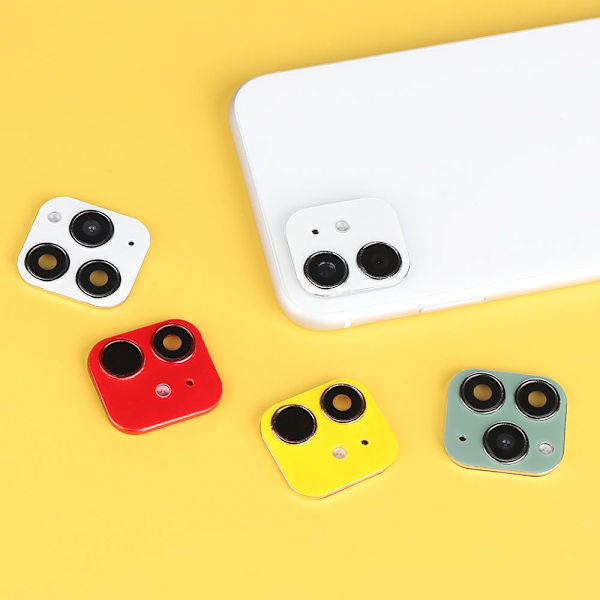 för iPhone XR X till iPhone 11 Pro Max Fake Camera Lens Sticker black