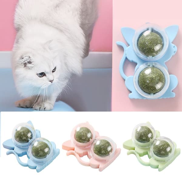 Cat Mint Cat Catching Ball GRØN green