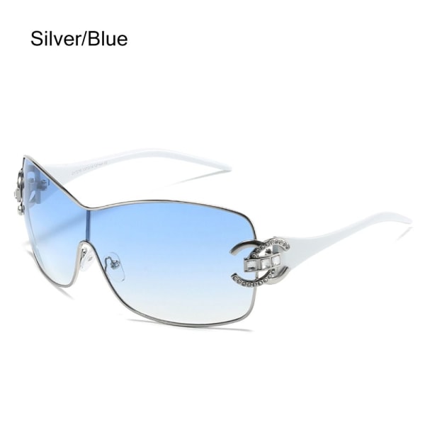 Y2K-aurinkolasit, kietoutuvat SILVER/BLUE SILVER/BLUE Silver/Blue